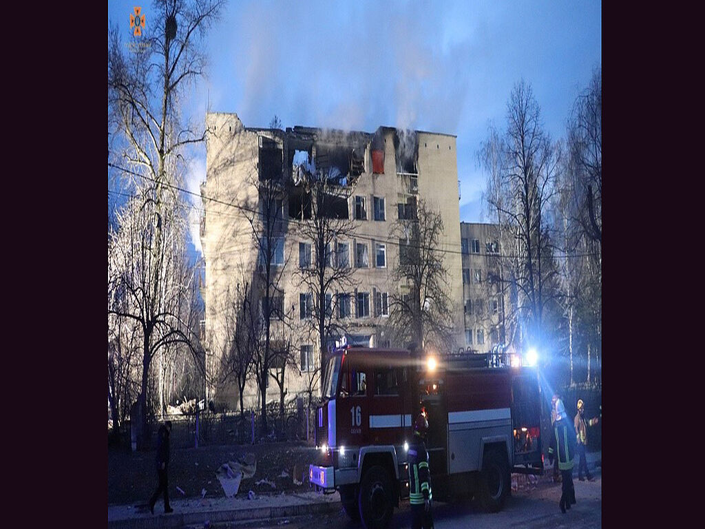 Firefighters and rescuers at work