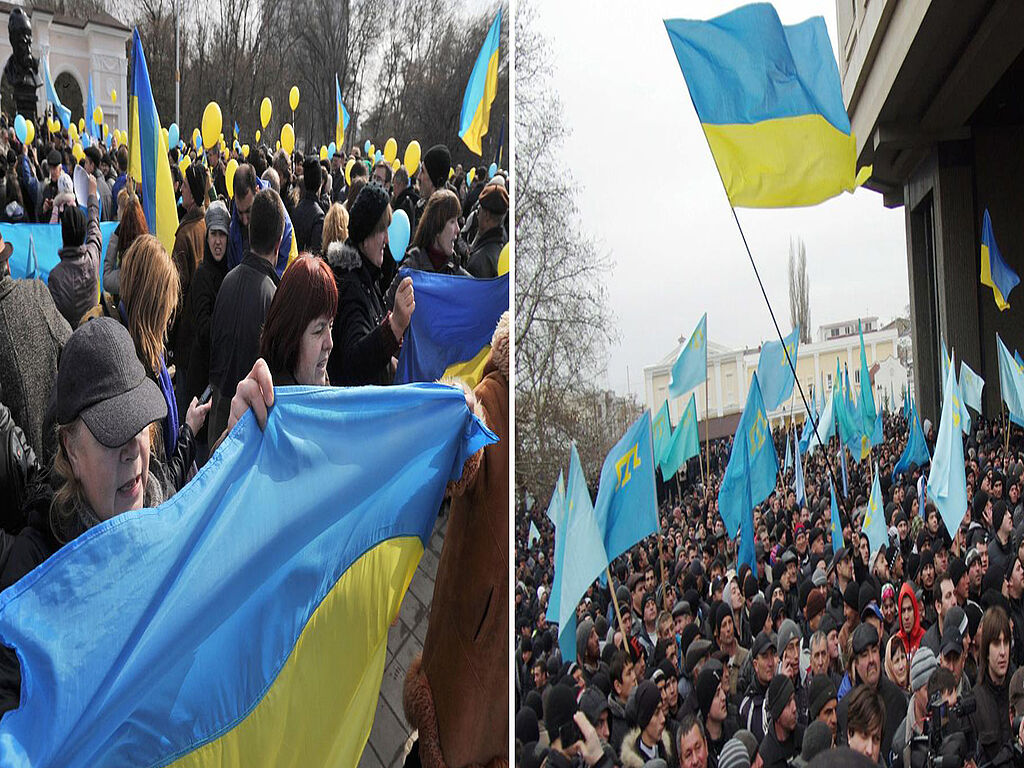 Pro-Ukrainian part of Crimean population also went to rallies