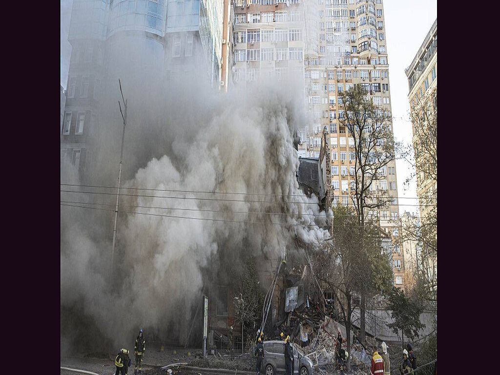 A destroyed building