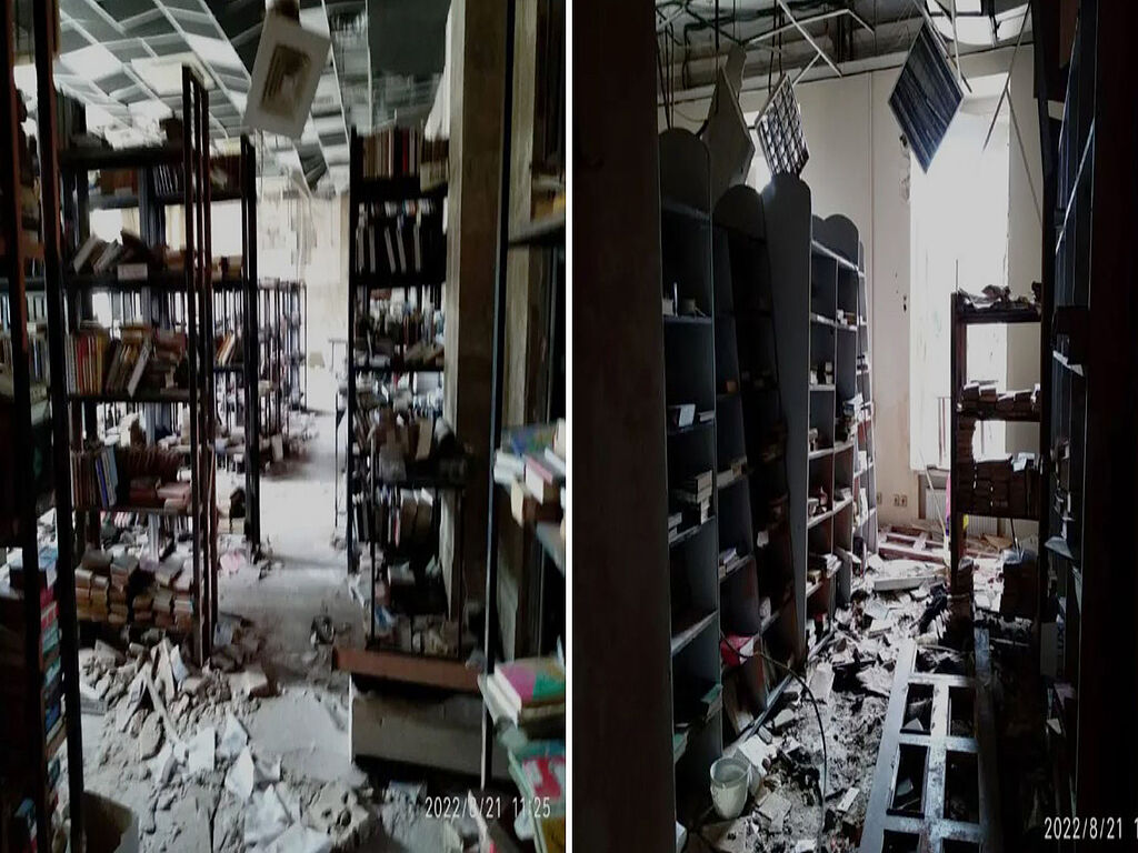 The interior after the shelling