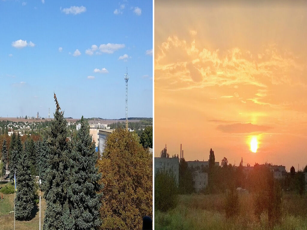 In Marinka herrschte Leben unter der Flagge der Ukraine