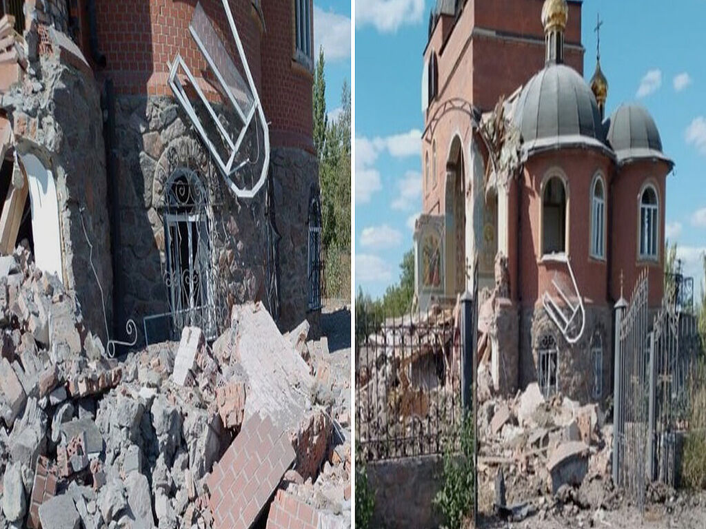 L'église a été attaquée à plusieurs reprises par des envahisseurs russes