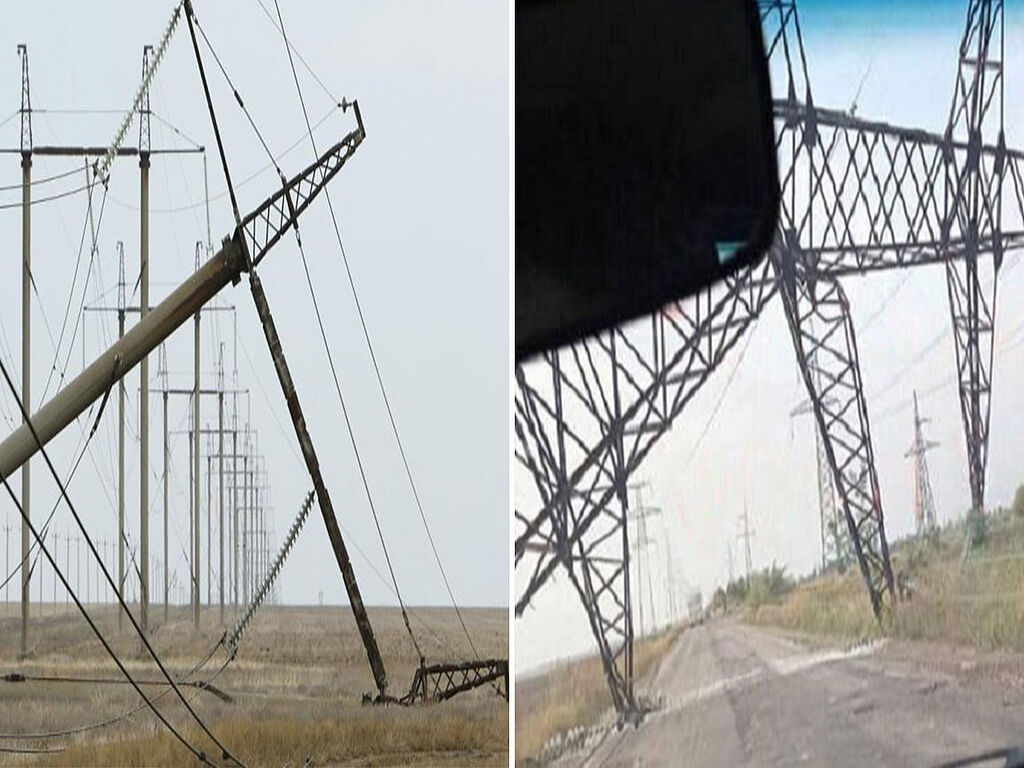 Chute de lignes électriques à haute tension