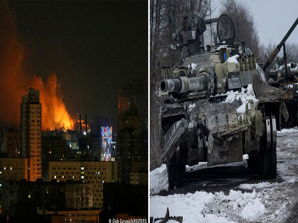 Ukrainians woke up the morning of February 24 to explosions/ Russian tanks destroyed in the first days of the invasion