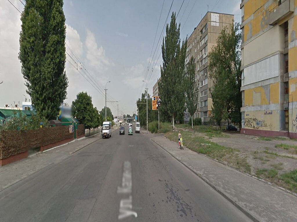 Eine Straße in Dnipro