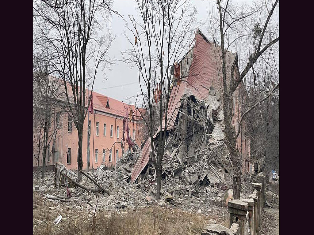 Zerstörung durch die Rakete