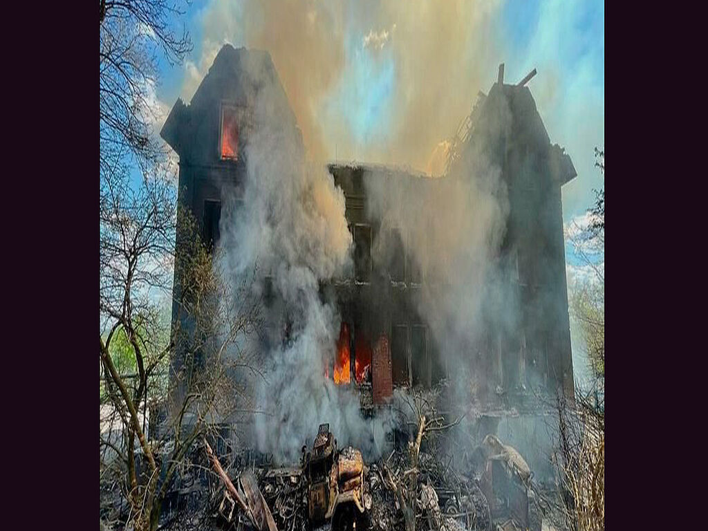 The building of the gymnasium survived two world wars, the battle for the city during Russia's armed aggression in eastern Ukraine in 2014, but was destroyed during a full-scale Russian attack in 2022. On 1 May, a fire broke out in the gymnasium as a result of targeted shelling, and the fire completely destroyed the century-old architectural monument. 