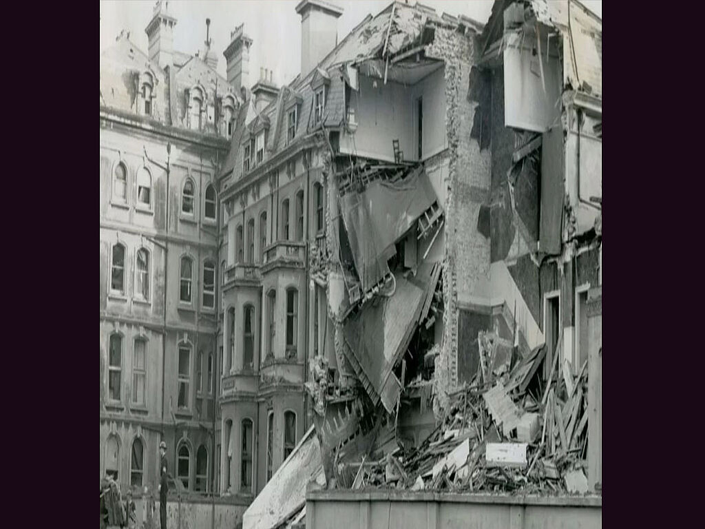 A house destroyed by German bombs