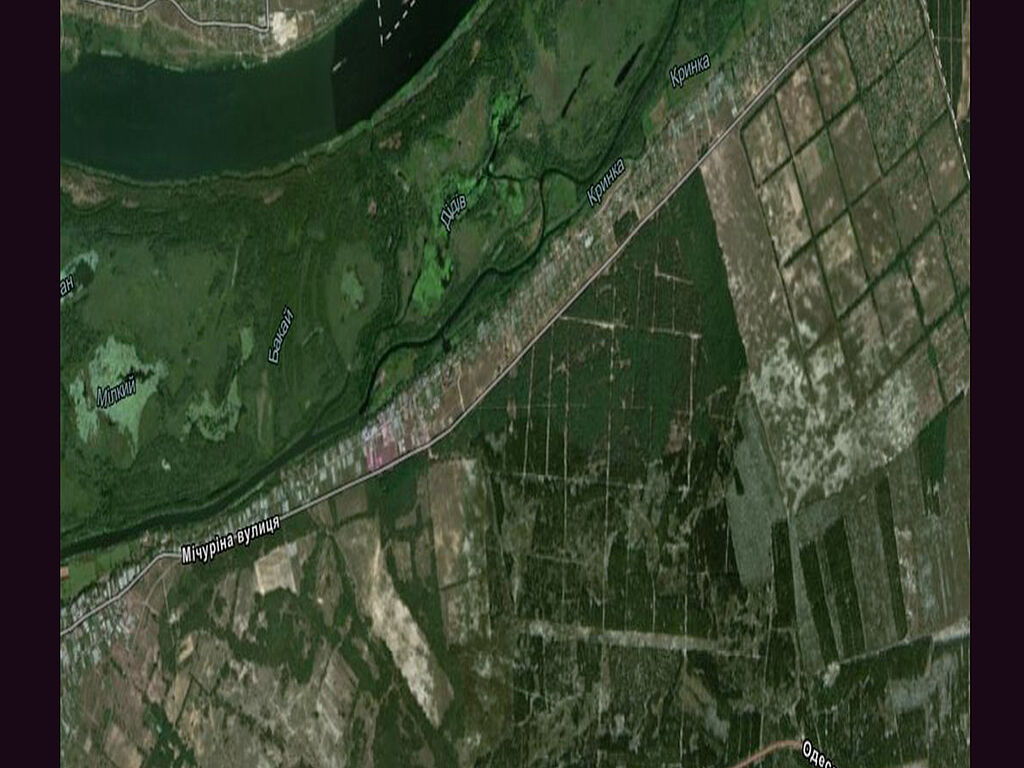 Satellite image of the village