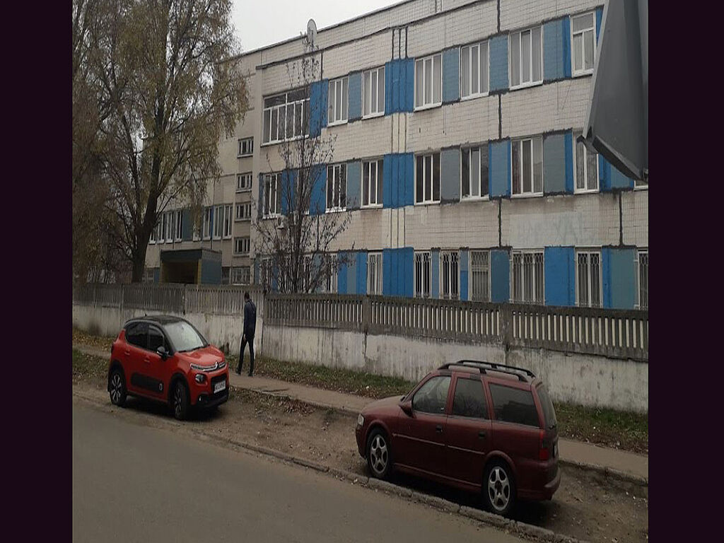 View of the building from the street