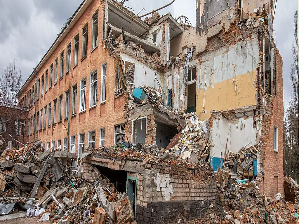 School №18 after a Russian air raid