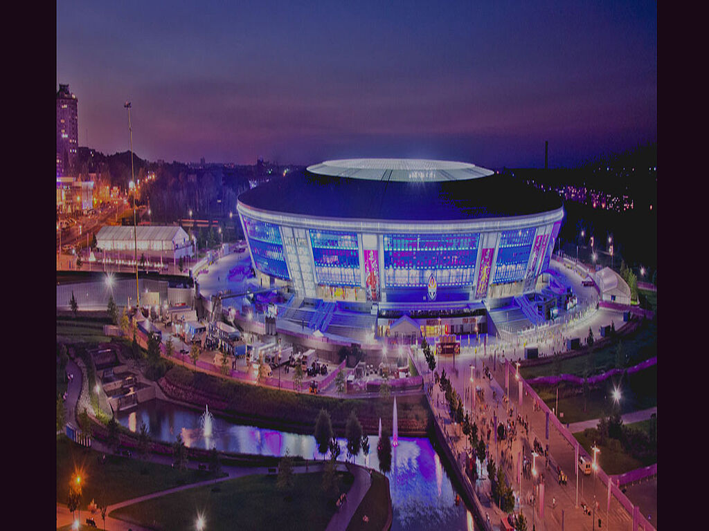 Das Stadion bei Nacht