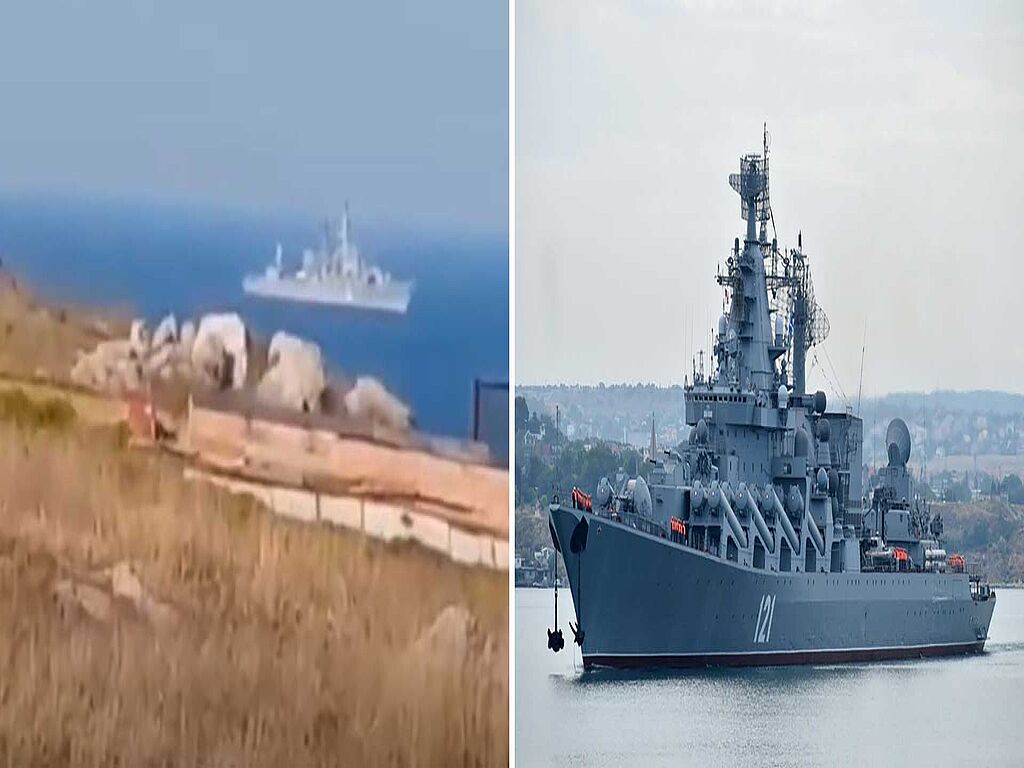 Ukrainian soldiers on Snake Island filmed a Russian warship before it attacked in February