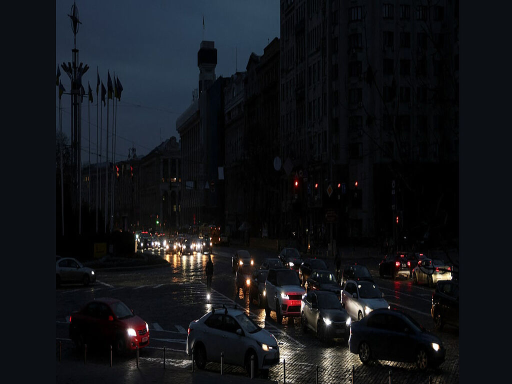 The centre of Kyiv without light