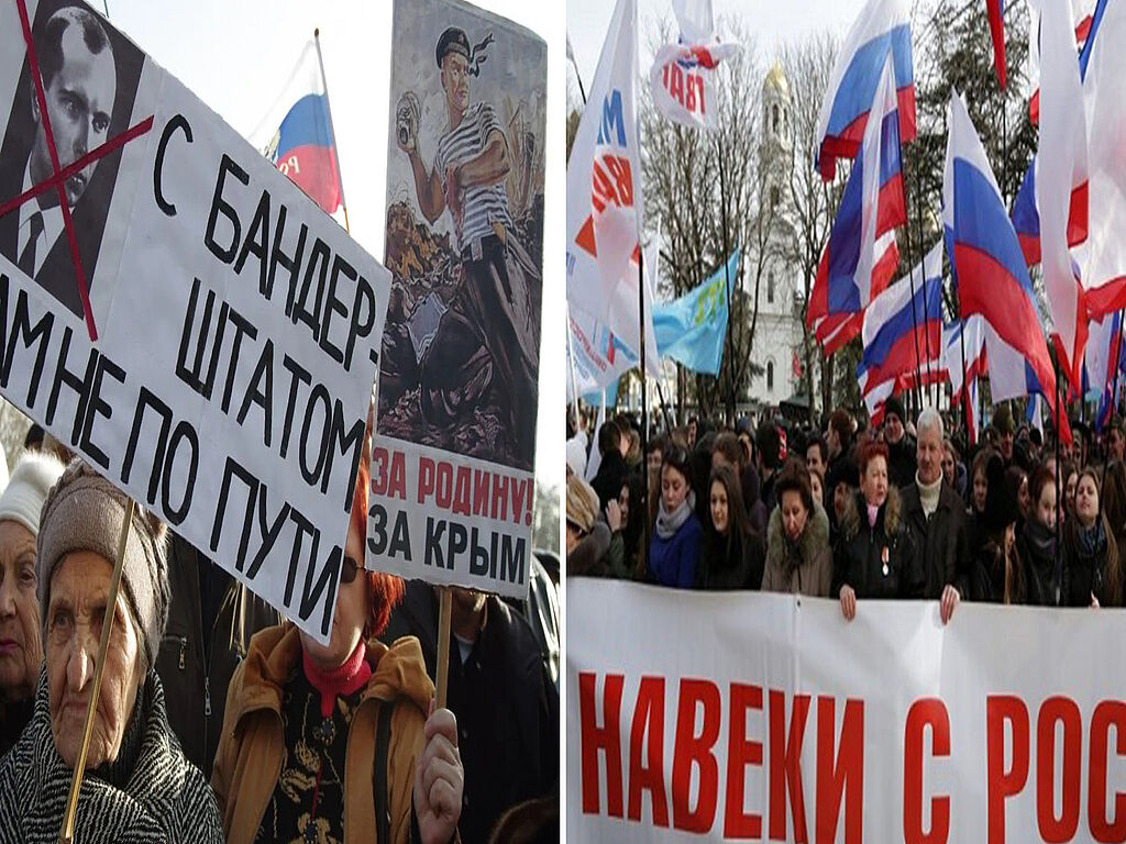 Most of the people who came out for Crimea's accession to Russia were of age