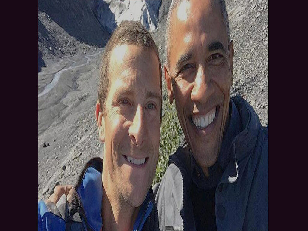 Bear Grylls avec l'ancien président américain Barack Hussein Obama