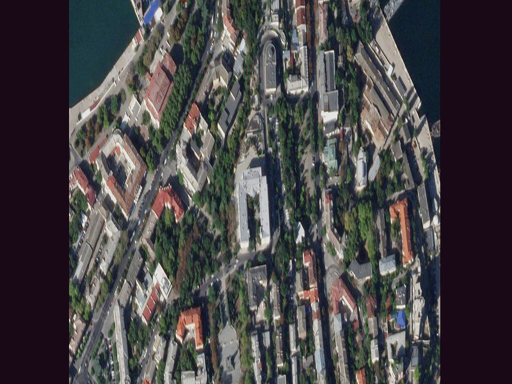 Satellite view before the strike