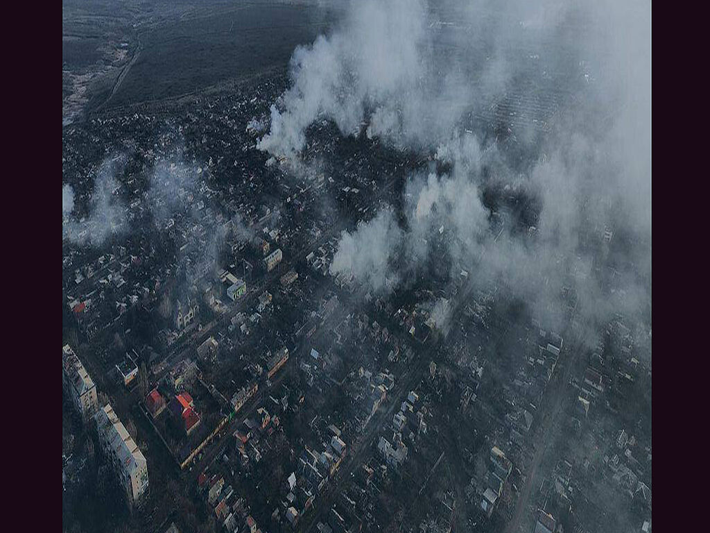 Sous le feu nourri des troupes russes