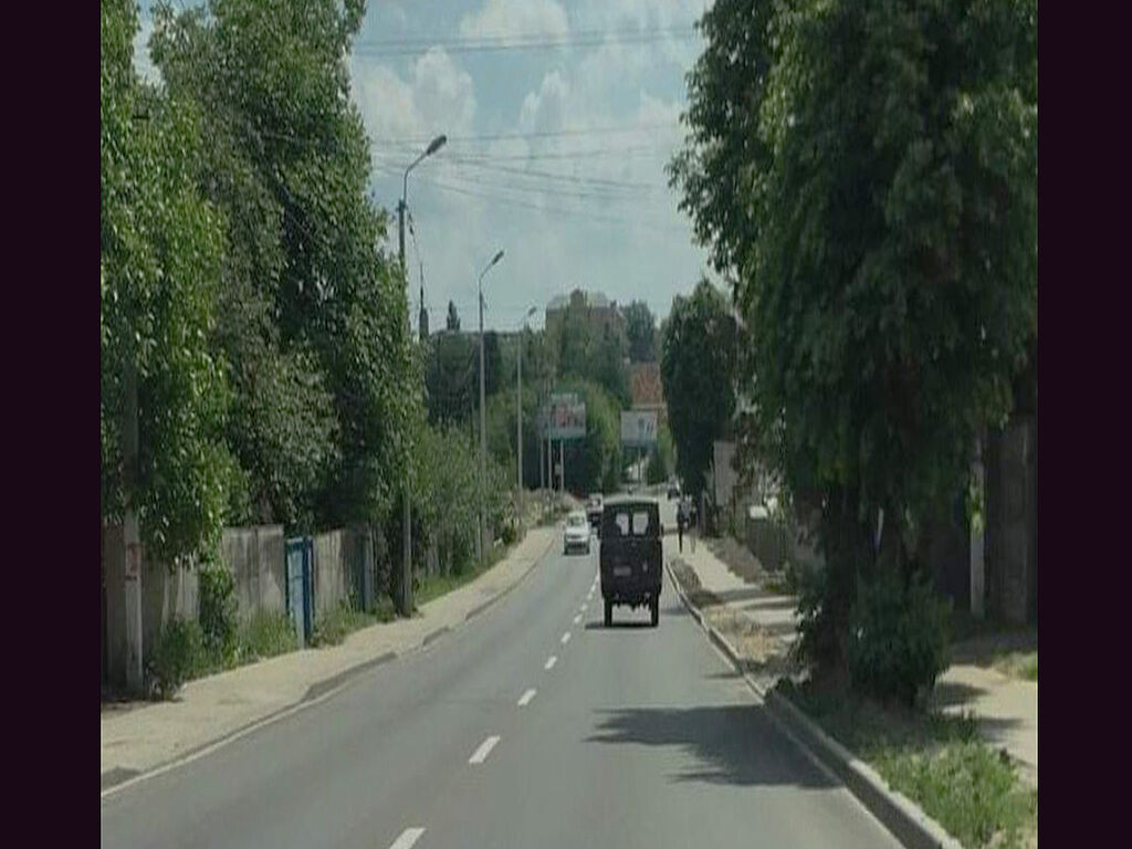 One of the central streets of Bucha - Vokzalnaya