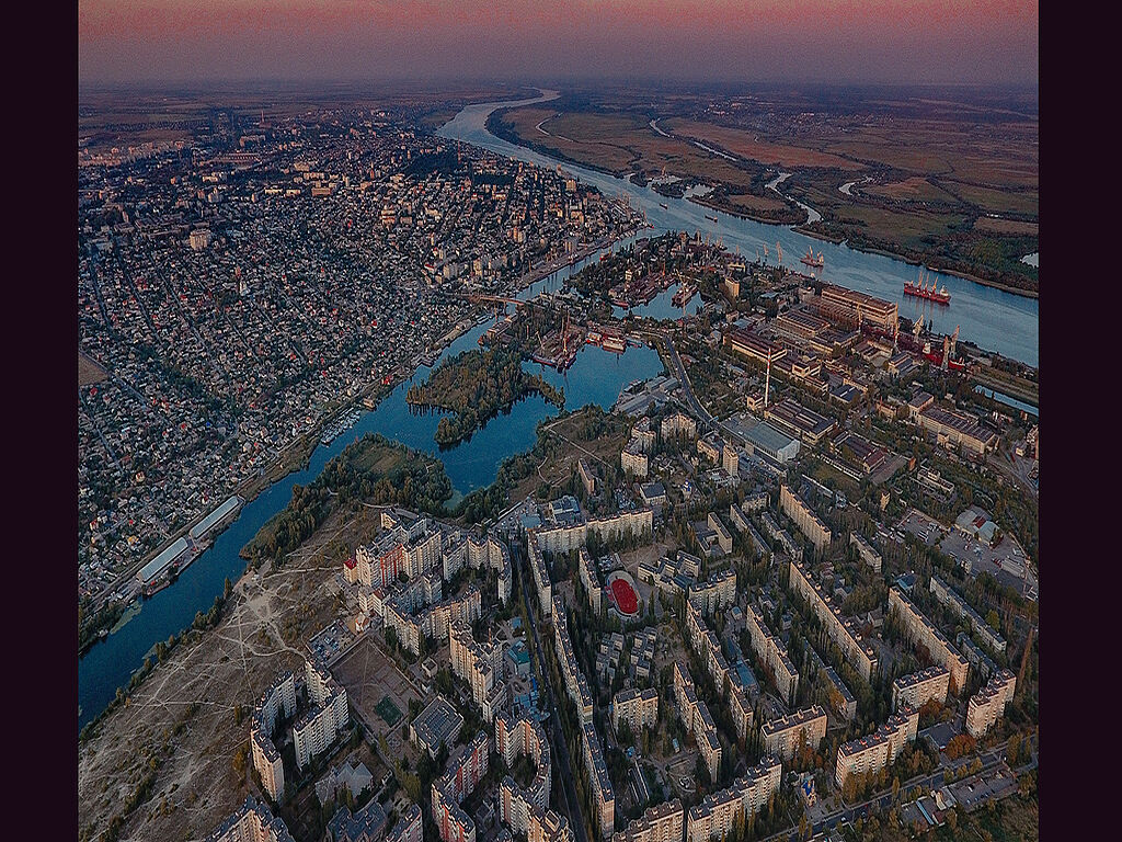 Vue de la ville depuis le ciel