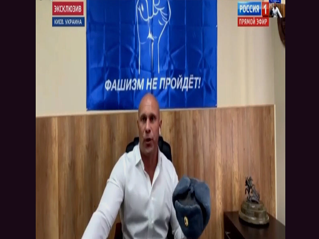 Ilya Kiva calls Ukraine a fascist state on a Russian propaganda channel