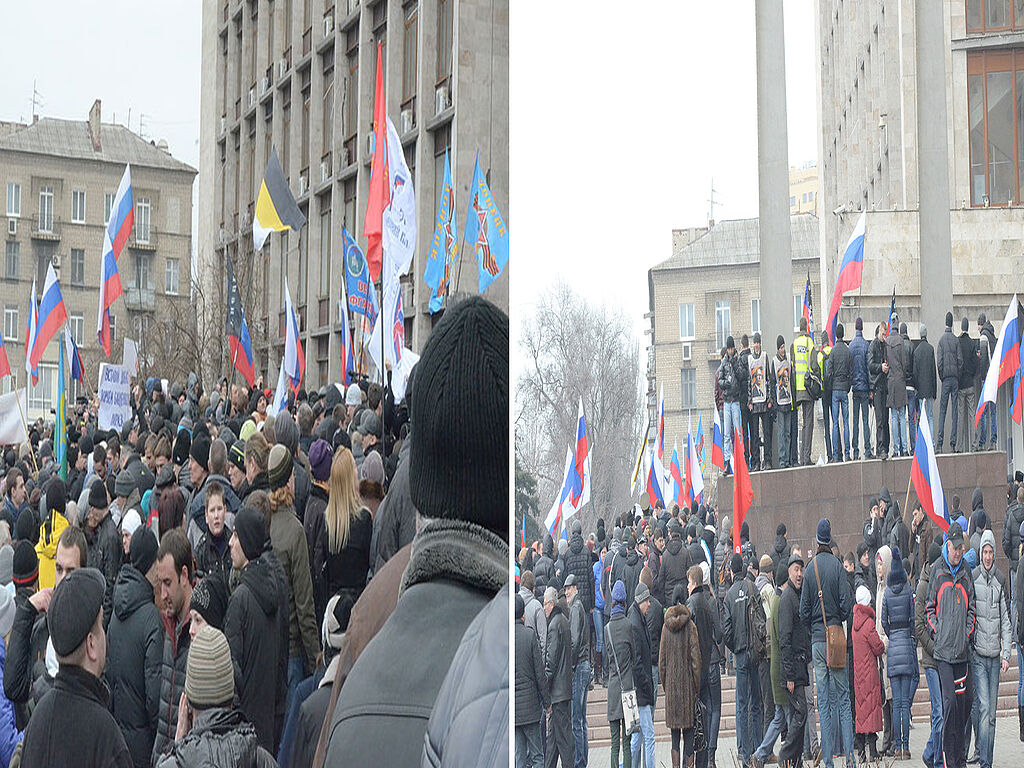 More photos from the rallies near the administration building