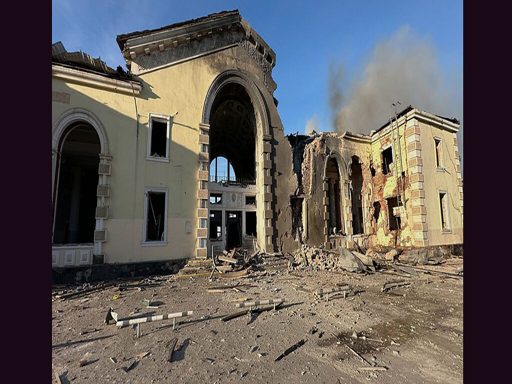 Zerstörung durch russische Bomben