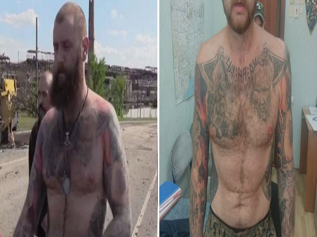 After captivity (photo on the left - during surrender, photo on the right - after captivity)