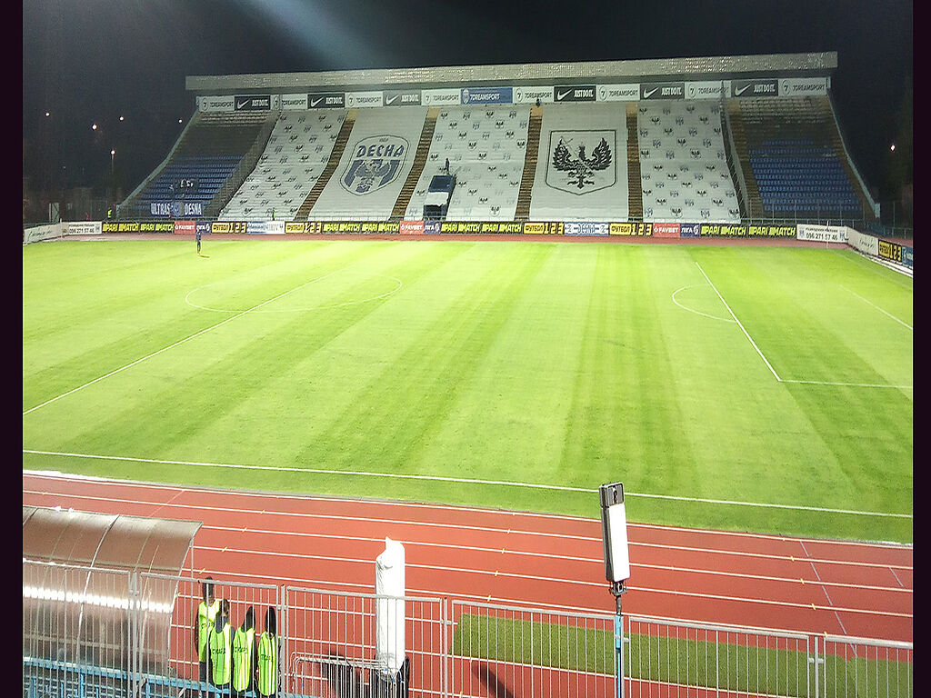 Le stade a été rénové et a servi de base à l'équipe Desna