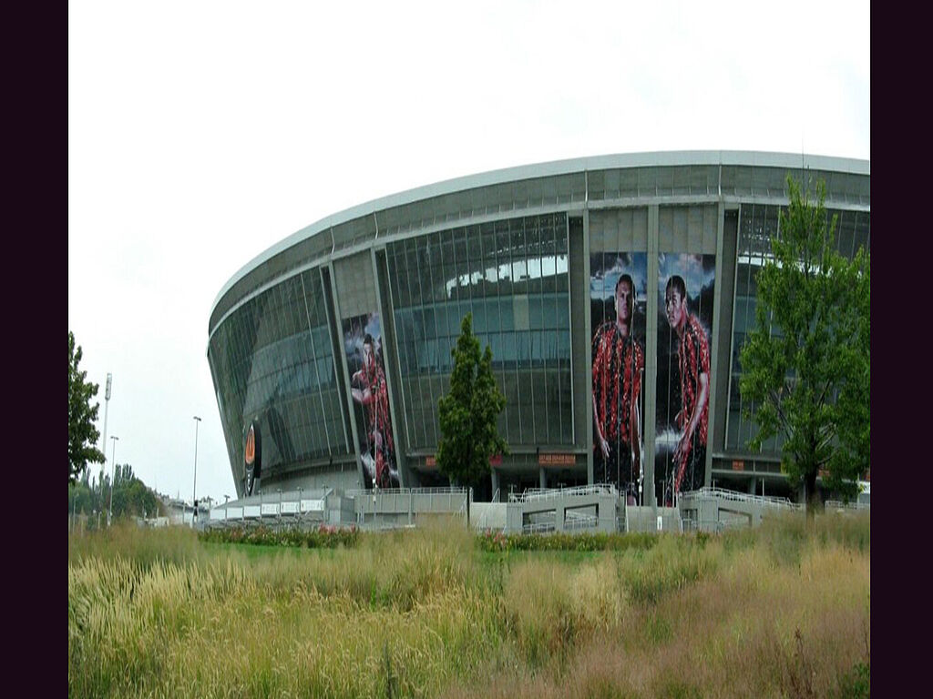 A view from the park. The grass used to be a lawn