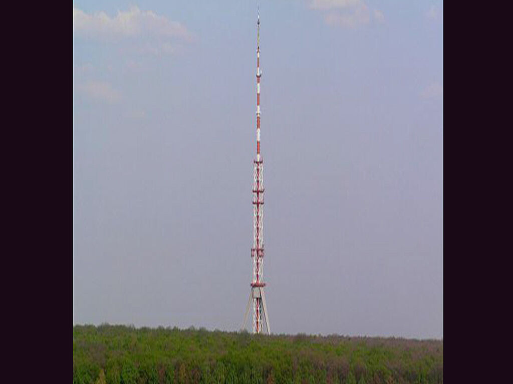 A view of the Kharkiv TV tower