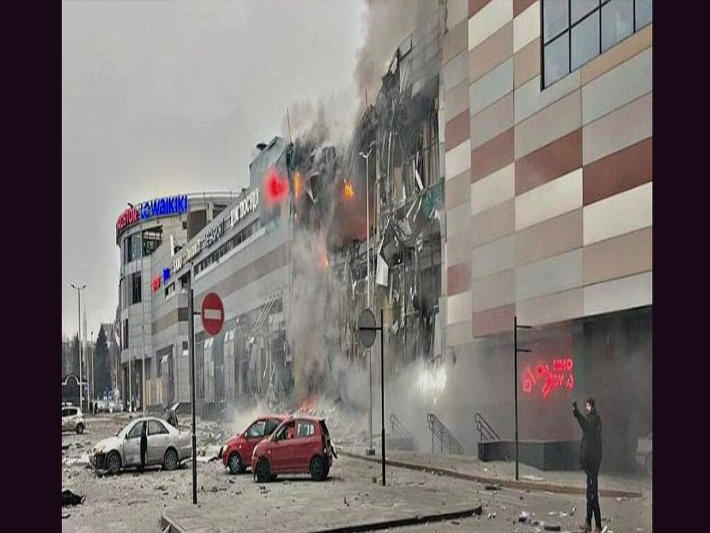 After the missile attack by the Russians