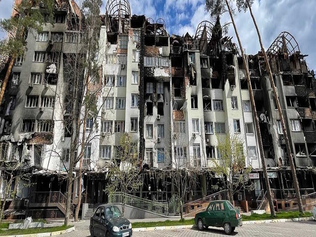 The Irpenski Lipki residential complex was heavily damaged by Russian shelling