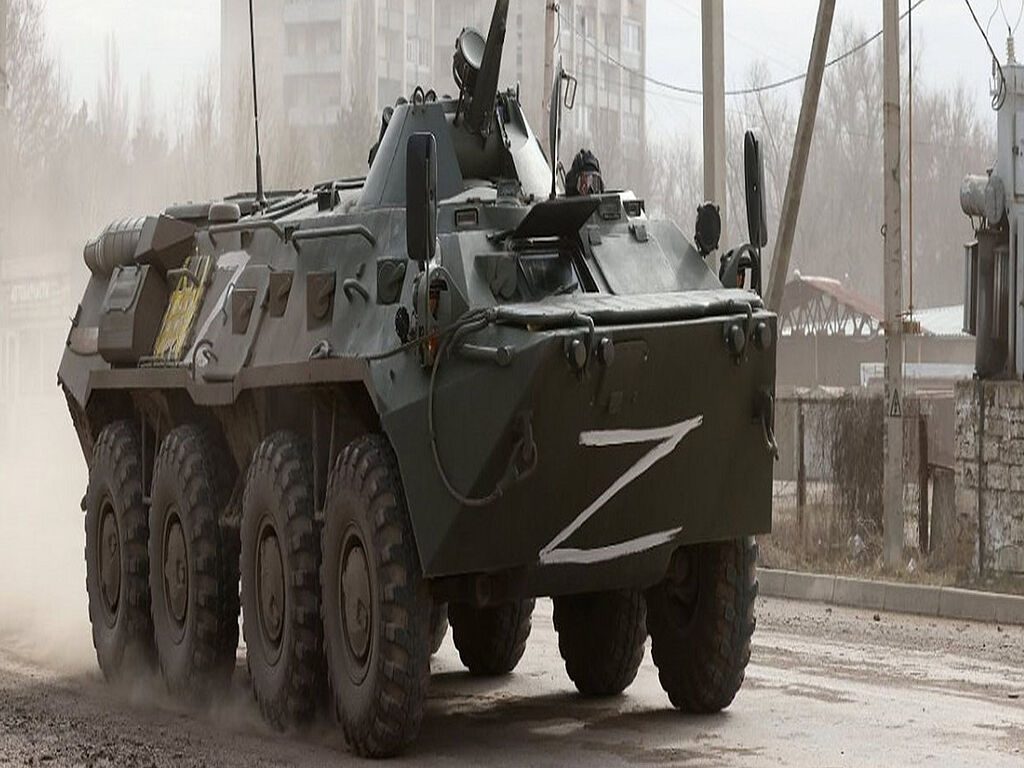 BTR-80 armoured personnel carriers of Russian occupants on Ukrainian territory