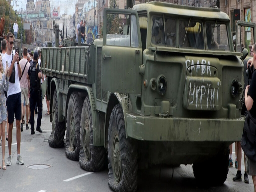 Destroyed Uragan heavy multiple rocket launcher