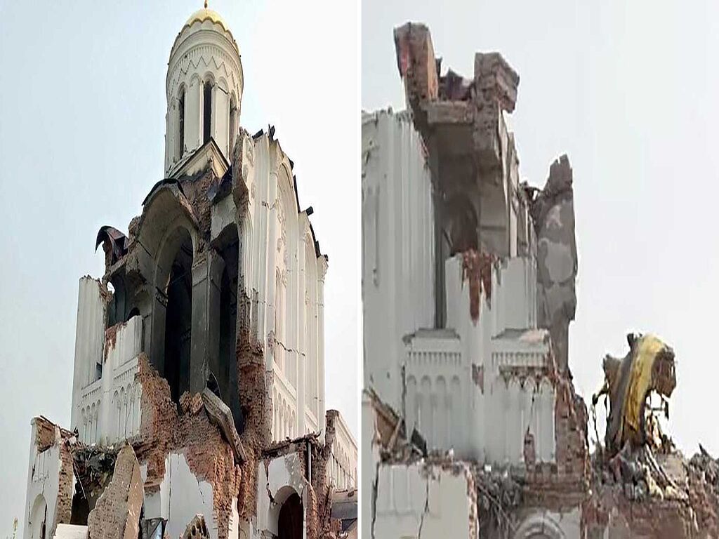 Russian troops destroyed the St. George Skete in Sviatogorsk Lavra