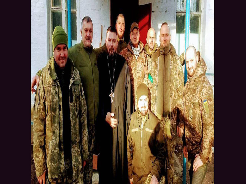 With Ukrainian soldiers