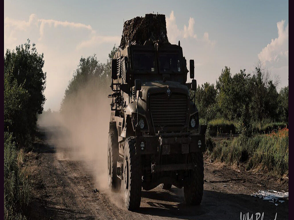 MaxxPro in a combat zone in Ukraine