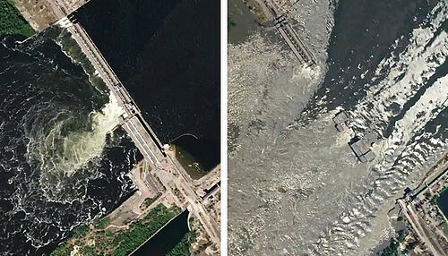 Kakhovka hydropower plant blown up by Russian troops: first satellite ...