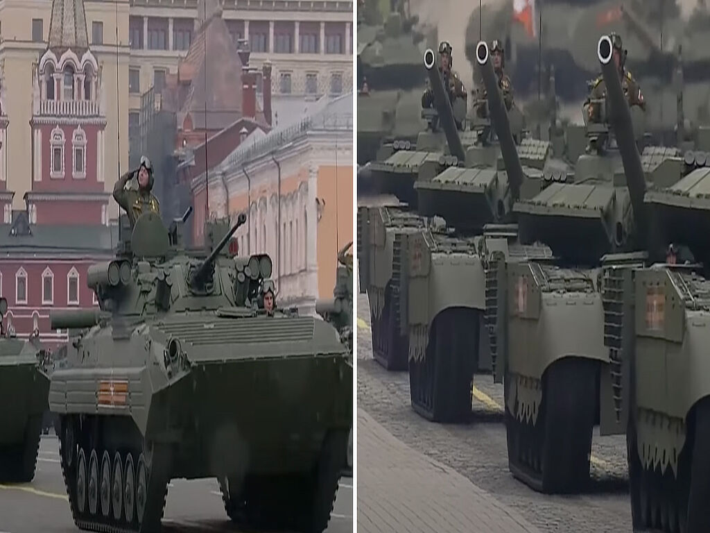 БМП и танки в больших, как для парада, количествах