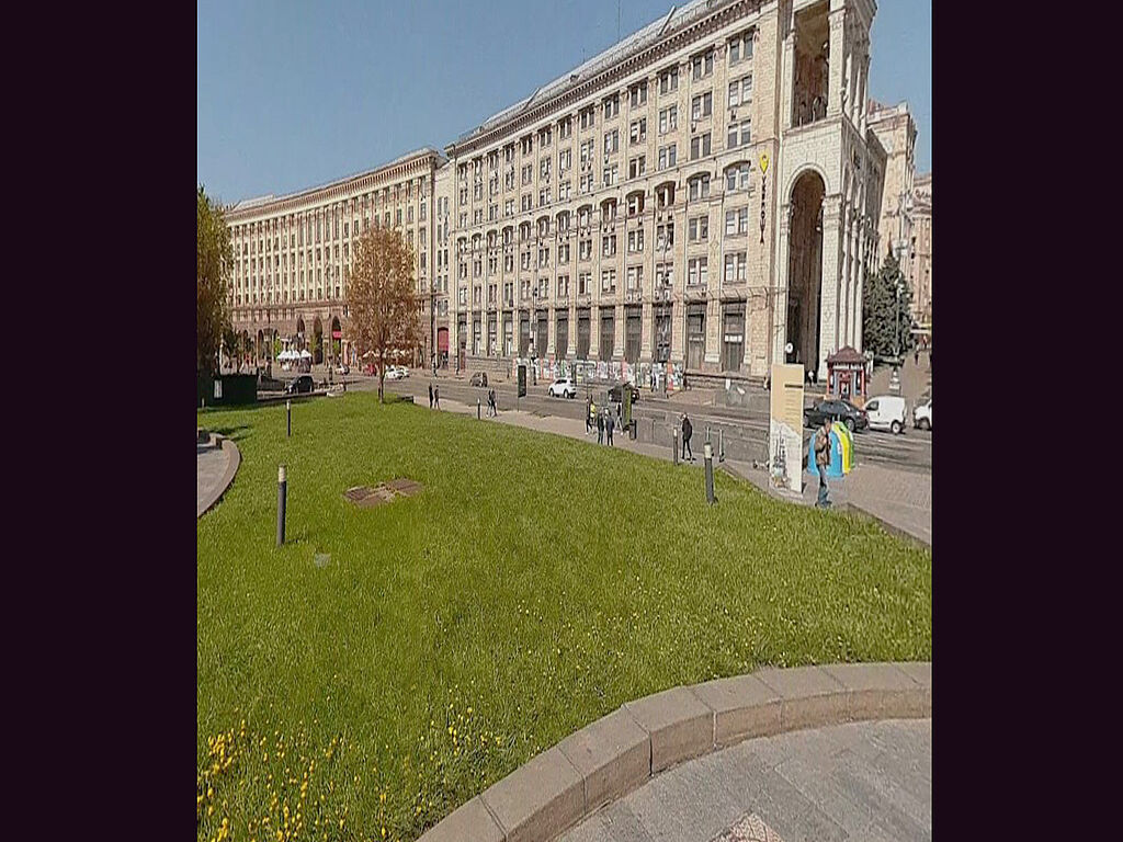 Ein Blick auf die Khreshchatyk Straße