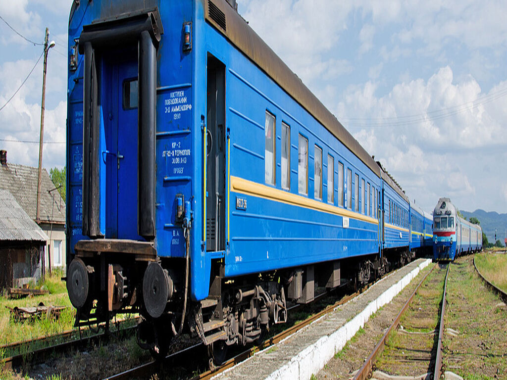 Ein ukrainischer Eisenbahnwaggon