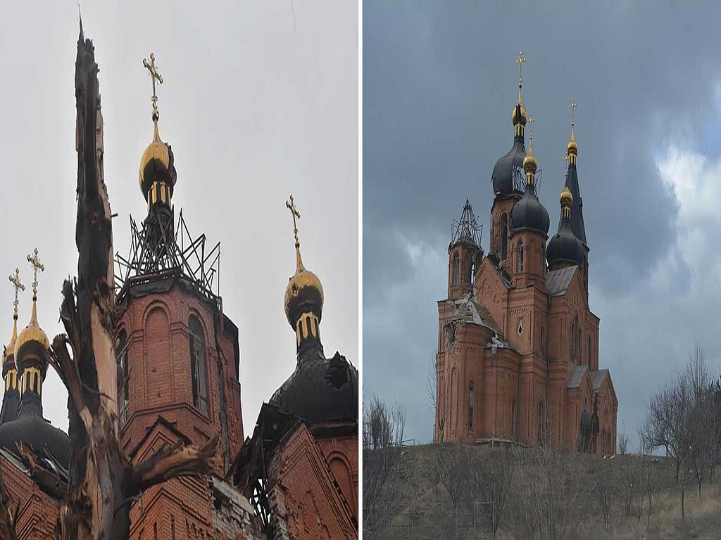 Russian occupants in Mariupol destroy monument to Metropolitan Ignatiy and shell St. Michael's Cathedral