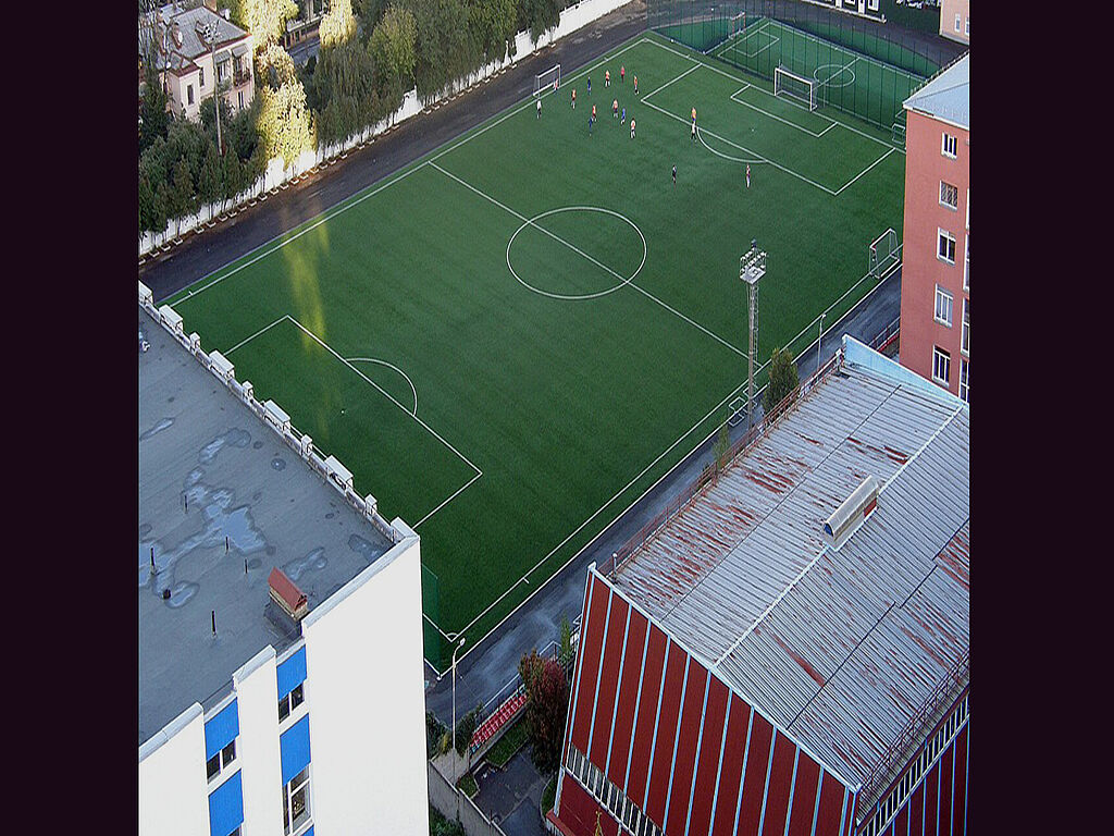 Football field near the base(not damaged)