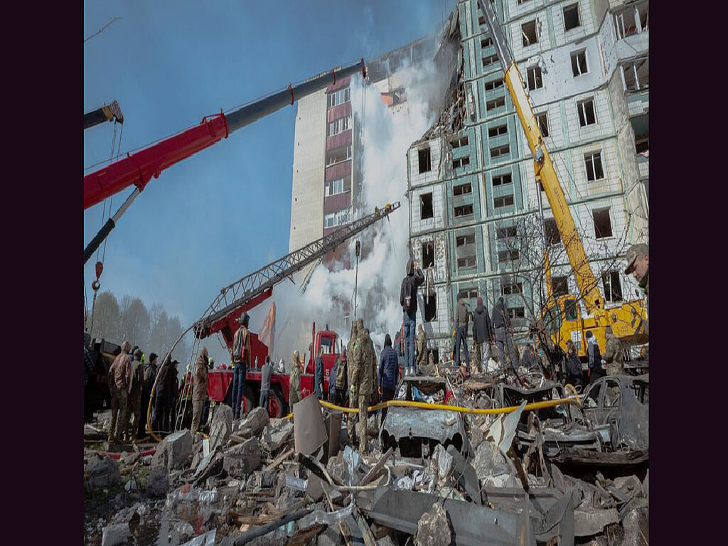 A Russian missile hit a house 