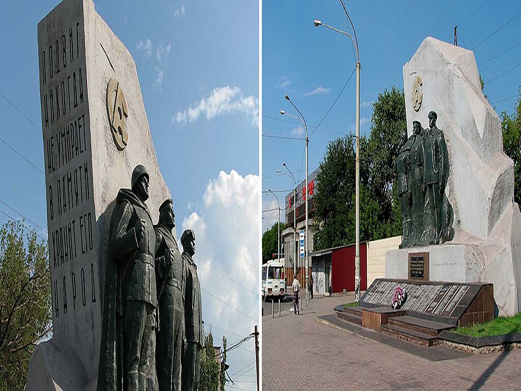 Monument to Azovstal workers killed during World War II