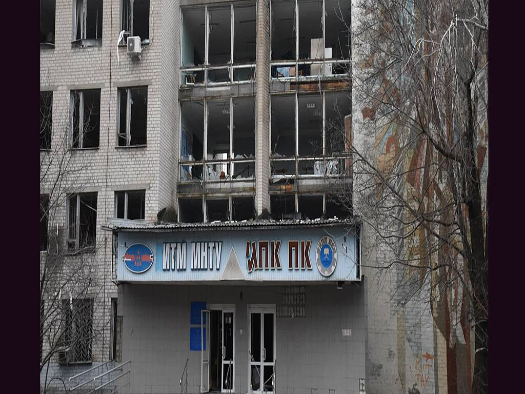 Damage after Russian shelling