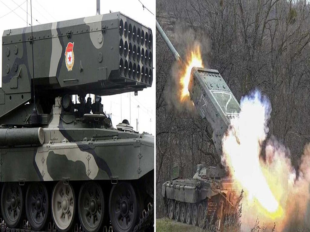 Heavy thermobaric reactive flamethrower system "Solntepek" in service with only the Russian Federation 