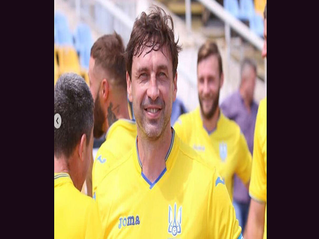 In the shirt of the national team of Ukraine (charity match)