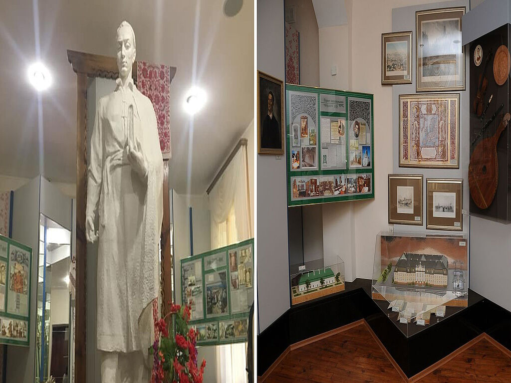 Monument à Hryhorii Skovoroda dans le musée / intérieur du musée